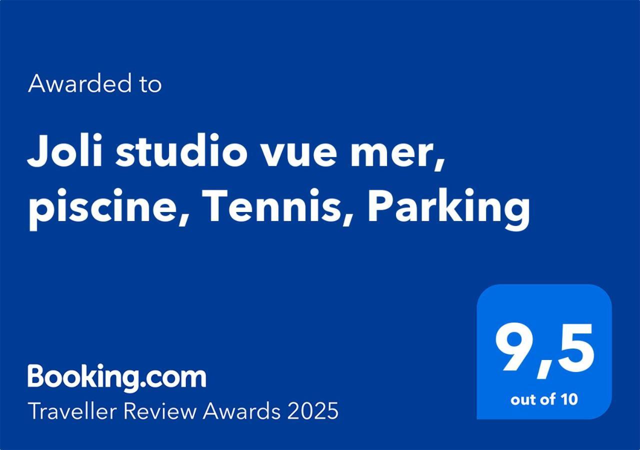 Joli Studio Vue Mer, Piscine, Tennis, Parking アンティーブ エクステリア 写真